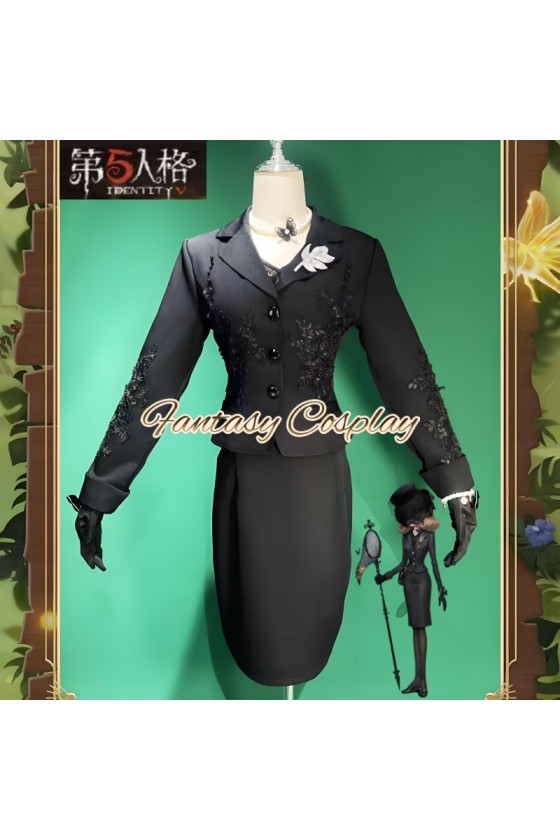 Identity V Entomologist Melly Plinius Phyllis Black Suit Cosplay Costume